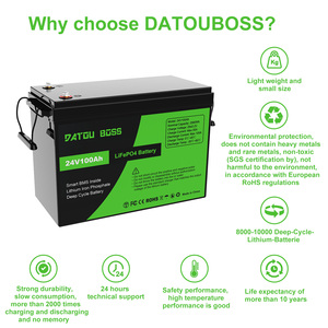 ハイパワーIP65 Wasserdichteリチウムイオンパック電池Auリチウム<span class=keywords><strong>24V</strong></span> 100Ah LiFePO4リチウム電池 - Product Image 5