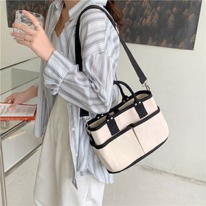 Sacs à bandoulière pour femmes, grande capacité, sacs messager carrés, sacs fourre-tout en toile - Product Image 3