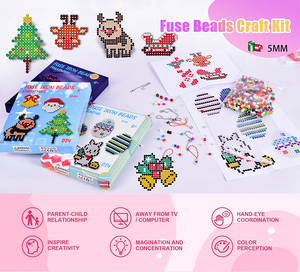 Kit de Cuentas Fusibles Monocromáticas de 5mm para <span class=keywords><strong>Halloween</strong></span> y Navidad, Cuentas Fusibles en Bolsa, Cuentas Fusibles <span class=keywords><strong>Hama</strong></span> para Planchar para Niños - Product Image 3
