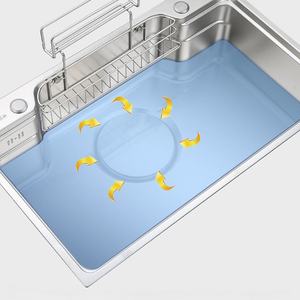 Évier de cuisine encastré à cuve unique grande taille en acier inoxydable, moderne et durable pour la vaisselle domestique - Product Image 4