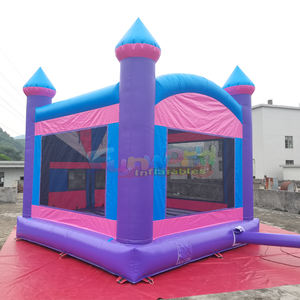 Castillo inflable comercial para niños, color rosa, para fiestas al aire libre. - Product Image 4