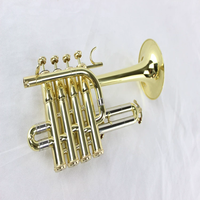 Gold Lacquer Bb Trumpet - Professional Grade | Concert & Marching Band Brass Instrument | High-Quality Sound & Craftsmanship