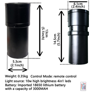 Độ sáng cao 10W <span class=keywords><strong>4in1</strong></span> dẫn chùm đèn Pin hoạt động lightcan không dây <span class=keywords><strong>RGBW</strong></span> Chroma pháo đám cưới uplights DJ Đèn sân khấu - Product Image 6