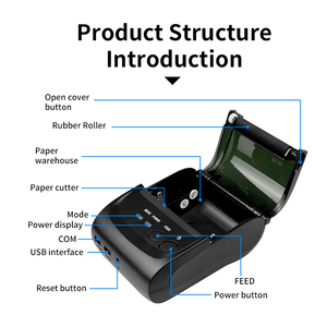 58 Mét <span class=keywords><strong>Mini</strong></span> USB & cho nhiệt cầm tay <span class=keywords><strong>POS</strong></span> Máy in 1500mAh pin 203dpi Độ phân giải cuộc sống lâu dài liên tục hoạt động-trong kho - Product Image 6