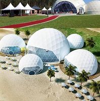 Tente dôme géante personnalisée pour événements musicaux et spectacles lumineux sur le thème de la Terre
