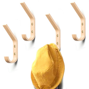 High Quality Decorative Wooden Hooks Clothes Coat Key Wood Hooks Creative Clothes Hooks Wood Color Home Office for Storage