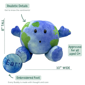 V269 Peluche Personalizzato a Forma di Terra, Giocattolo Educativo per Aule di Scienze e Astronomia - Product Image 2