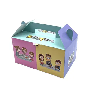 Free samples fried chicken box food grade paper packing box with customized