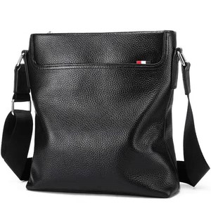 Men's Crossbody Bag Genuine Leather Black Large Capacity Business Commuting Laptop <b>Briefcase</b> Everyday Shoulder Bag Durable - Product Image 3