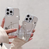 Nouveau concepteur de luxe personnalisé clair coque de couverture de téléphone miroir étui de téléphone portable pour iphone 16 15 Pro Max 14 13 étui