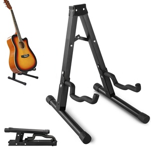 Großhandel Klapp gitarren ständer Akustischer elektrischer Musik instrument Gitarren ständer - Product Image 1