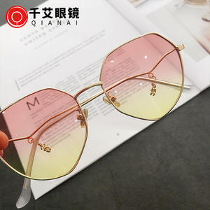 เฉียนไนแว่นกันแดดทรงไม่สมมาตรสำหรับผู้หญิงกรอบสีเงินเลนส์พีซีป้องกันรังสียูวี 100% แฟชั่นกันแดดประเภท 3 - Product Image 5