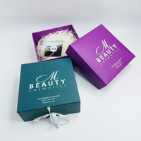 Boîtes en carton violet de grande taille, emballage cadeau, boîte en carton simple, couvercle et plateau avec logo personnalisé, vente en gros