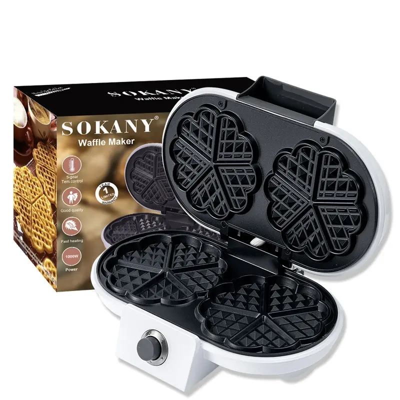 SOKANY510 전기 와플 메이커 샌드위치 메이커 기계 거품 계란 케이크 오븐 아침 와플 기계