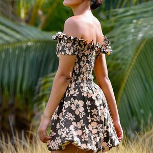 Wholesale Design Your Own Brand Floral <b>Skirt</b> Custom <b>Hawaiian</b> Linen Blend Cotton Beach <b>Skirt</b> - Product Image 3