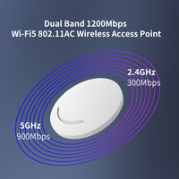 Access Point Router Wifi 5 802.11ac 1200Mbps High Power Indoor Mesh Wireless Ceiling Mounted dengan Catu Daya PoE