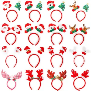 2023 Fashion Party Decorations Baby Girl Magic Christmas Santa Claus Snowman Deer Horn Antler Hair Band