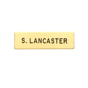 Laser personalizado gravado dupla face escova, verificação na placa de latão de reserva placas de nome de metal latão sinais de etiqueta com logotipo