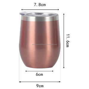 Bicchieri bicchiere da viaggio tazze da viaggio bicchieri da vino bicchiere da vino a doppia parete da 12 once bicchieri per uova isolati - Product Image 3