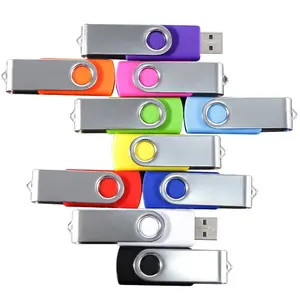 Newly twister keychain usb pen drive customized brands long lifespan data storage classic popular swivel usb flash drive