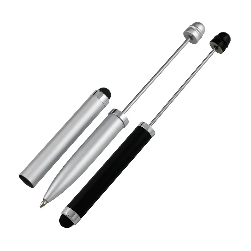 Stok BF1556 # yaratıcı boncuklu ürünler öğretmen hediyeler el yapımı zanaat katlanabilir Stylus kalem DIY katlanabilir yazma tükenmez kalem