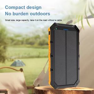 Chargeur de téléphone portable d'extérieur 36000 mAh 20000 mAh, batterie solaire multifonctionnelle avec lumière LED pour les voyages - Product Image 4