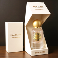 Flacon de parfum en verre noir de luxe vide de 50 ml et 100 ml avec étiquette personnalisée, pour peinture, couleur, cosmétiques, avec bouchon en plastique et emballage en boîte