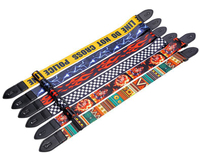 Sangle de guitare pour garçons et filles Sangle imprimée non perforée élargie et épaissie