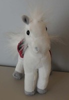 Peluches 85761 B4 Ours en peluche zèbre rayé super doux avec rembourrage en coton PP, nez/oreilles en maille grise, pieds noirs - Anti-stress