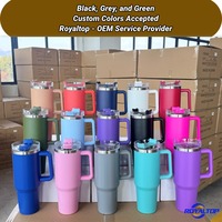 Ensemble de gobelets isothermes à vide personnalisés de 600 ml/20 oz pour le voyage et la voiture, avec paille et poignée
