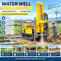 Foreuse hydraulique portable CE tout-terrain en bon état pour puits d'eau profonds DTH, 200m-300m