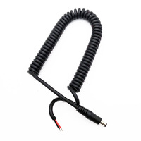 Maßgefertigtes Spiralkabel mit 2 Adern DC 5,5*2,1 5,5*2,5MM Stecker/Buchse Stromkabel Spiralförmiges Stromkabel