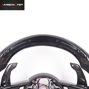 พวงมาลัยรถยนต์คาร์บอนไฟเบอร์พร้อมไฟ LED สำหรับ - Product Image 3