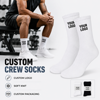 Chaussettes de sport côtelées unisexes respirantes en coton avec logo personnalisé – Conception gratuite