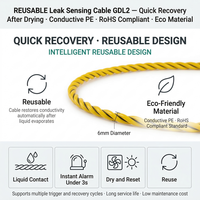 Système d'alarme de détection de fuite d'eau de qualité industrielle avec câble de détection pour salle serveur et centre de données CE/FCC/RoHS