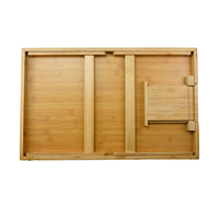 Multifunktionaler Klappbarer Lackierter Einzel-Serviertisch aus Bambus als Betttablett für Sofa, Schlafzimmer und Picknick