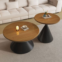 Table Basse en Bois Moderne et Élégante Multifonctionnelle, Nouveauté 2025, Design Conique Unique, Finition Durable, Vente Chaude