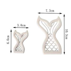 Lixsun, 2 uds., juego <span class=keywords><strong>de</strong></span> decoración <span class=keywords><strong>de</strong></span> pasteles, plástico, <span class=keywords><strong>sirena</strong></span>, <span class=keywords><strong>cola</strong></span> <span class=keywords><strong>de</strong></span> pez, cortador <span class=keywords><strong>de</strong></span> galletas, sello, pastel, cortador <span class=keywords><strong>de</strong></span> <span class=keywords><strong>Fondant</strong></span>, <span class=keywords><strong>molde</strong></span> en relieve - Product Image 4