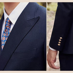 Costume de <span class=keywords><strong>Mariage</strong></span> <span class=keywords><strong>Homme</strong></span> Haut de Gamme 2 Pièces à Revers Pointus Croisé pour Marié - Product Image 5