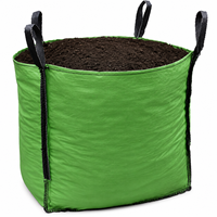 Sac de stockage FIBC géant en polypropylène tissé (PP) pour déchets de construction, aménagement paysager et jardinage, 6 et 3 yards, avec impression gratuite