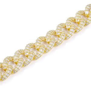 Cadena Cubana de Plata de Ley 925 de 20 Pulgadas con Doble Hilera de Circonitas Cúbicas - Product Image 4