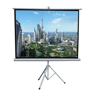 Office Use 0.38mm Matte White Fabric Portable Tripod Projection Screen in Business Presentation