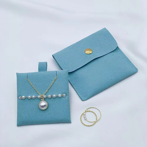 Sacs et pochettes d'emballage pour bijoux pliables de luxe écologiques en gros, avec taille personnalisable (8*8cm) et logo - Product Image 4