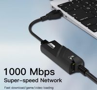 Adaptador de red Ethernet USB 3.0 a 1000Mbps RJ45 LAN, adaptador con cable, Plug and Play, compatible con portátiles, computadoras de escritorio y MacBook