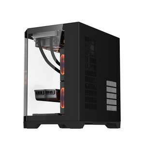 Gabinete <span class=keywords><strong>de</strong></span> PC Lovingcool <span class=keywords><strong>de</strong></span> Doble Cara con Cristal Templado y Ventilador RGB, <span class=keywords><strong>Torre</strong></span> Media MATX ITX, Gabinetes y Torres Pequeñas para Computadoras <span class=keywords><strong>de</strong></span> Escritorio para Juegos - Product Image 3