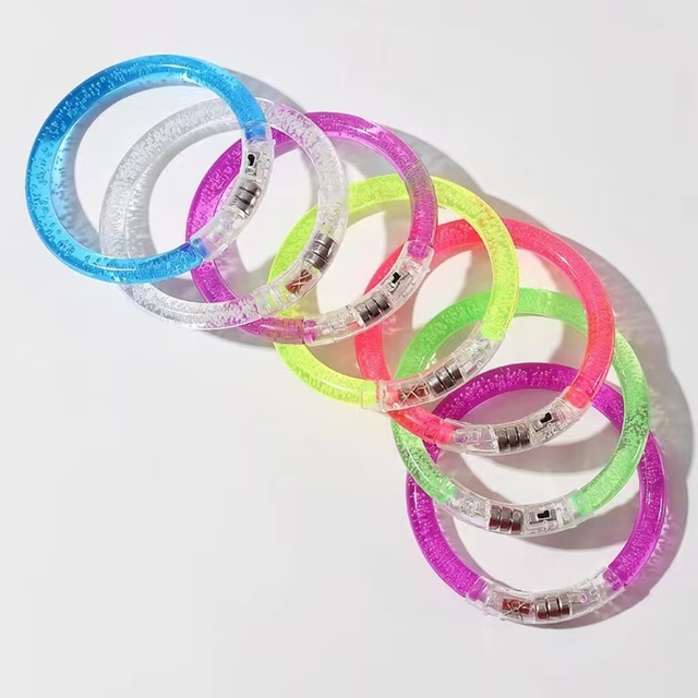 Glow-in-the-Dark LED Light Bracelets-8 Colors PVC Material Unisex for Adults & Kids Parties Concerts Festivals & Birthday Favors
