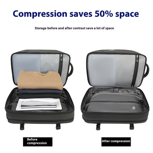 Men's Large Capacity Expandable Travel Backpack Multifunctional Vacuum Seal Compression Laptop <b>Bag</b> Polyester air Backpack - Product Image 4