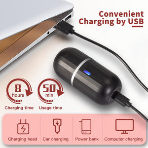 Mini afeitadora eléctrica para hombres, lavable con agua para todo el cuerpo, IPX7, carga tipo C, afeitadora portátil de viaje para barba y axilas, color negro - Product Image 4