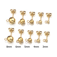 Petites boucles d'oreilles DIY en acier inoxydable avec épingles à souder en perles Accessoires de bijoux faits à la main en or 18 carats Boucles d'oreilles suspendues hypoallergéniques