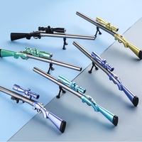 Pulpen Tema Senapan Sniper Grosir; Pulpen Gel Pelajar Kreatif Berwarna-warni dengan Garis Pandu yang Menyala dalam Gelap